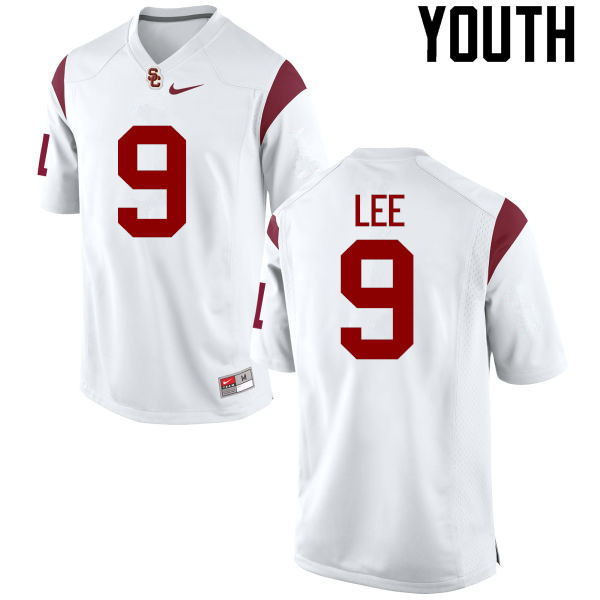 Youth #9 Marqise Lee USC Trojans College Football Jerseys-White